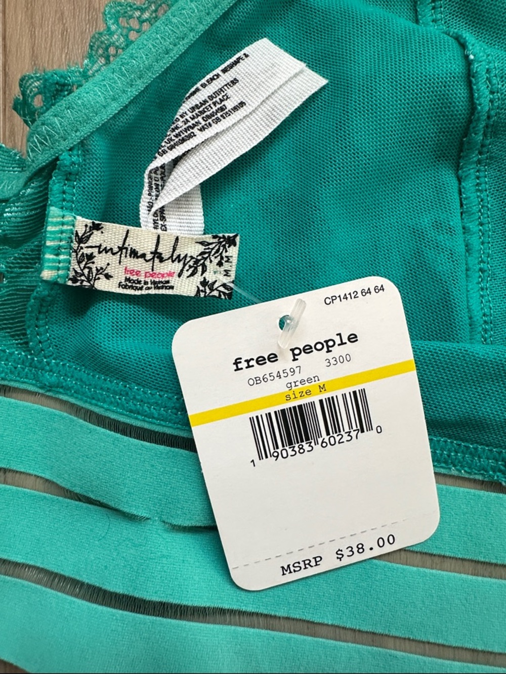 Free People Teal Lace Festival Bralette - Picture 2 of 5